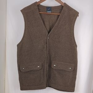 GAP Vintage 90s Adult Medium Fuzzy Brown Cargo Utility Vest
